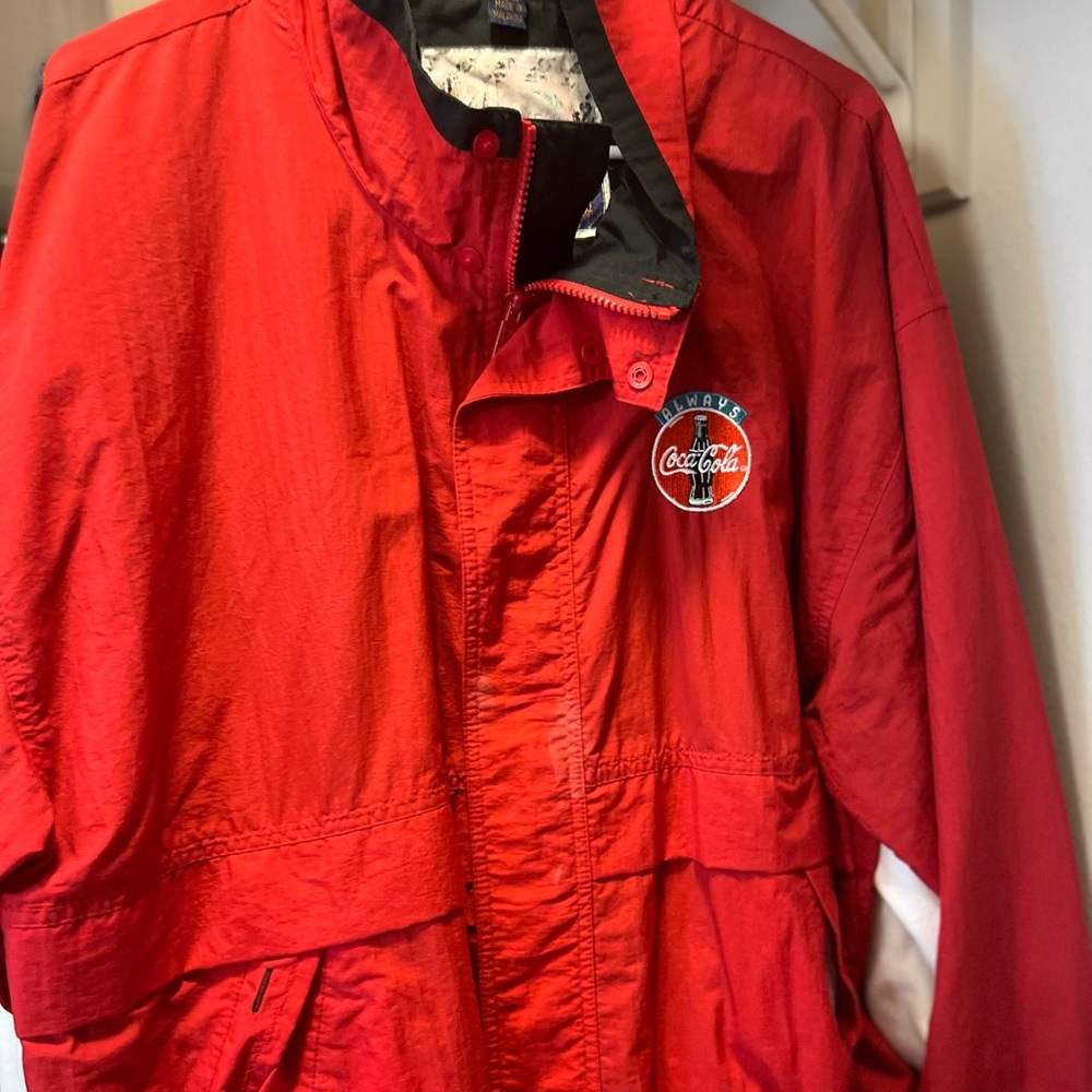 Red Large COCA COLA windbreaker